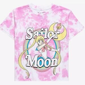 Hot Topic X Sailor Moon Pink Tie-Dye Crop T-Shirt Size XXL